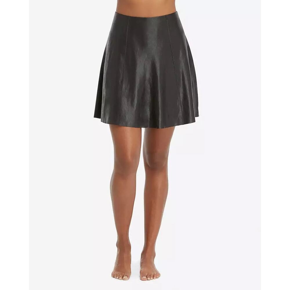 Spanx Faux Leather Flouncy Skirt - Plus Size 3X - NWT
